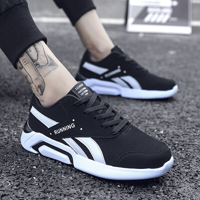 

Summer mens student sports shoes 2019 Korean version of the trend canvas shoes breathable running shoes wild mens shoes