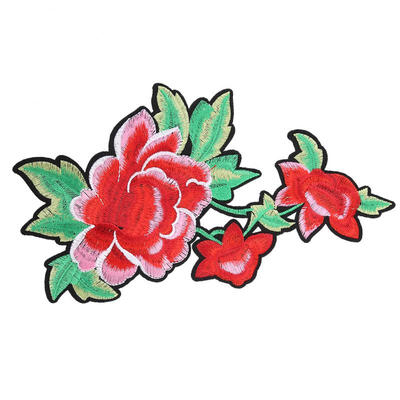 

Greensen Rose Clothing Embroidered Patch DIY Decoration Iron Sew Sticker Applique Craft Accessories