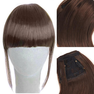 

Greensen Traceless Clip On Synthetic Blunt Bangs Hair Piece Girls False Bangs Hair Extension Fringe