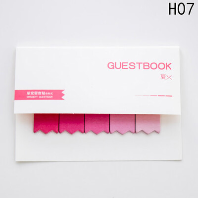 

100 pagesset Sticky Notes Gradient Color Self-Adhesive Memo Pad Sticky Notes Bookmark School Office Supply
