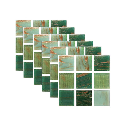 

〖Follure〗6pcs Tile Mosaics Tile Stickers Kitchen Bathroom Personality Anti-Tile Stickers