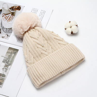 

Tailored Fashion Womens Winter Collar Plus Wild Thick knit Warm Hat