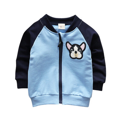 

Baby Boy Girl Outfits Animal Print Casual Zipper Patchwork Color Sweatshirt Kids Coat Outfits Fashion Tops