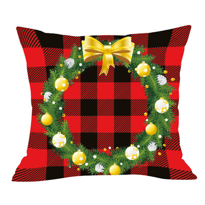 

〖Follure〗Christmas Series Printed Pillowcase Soft Decoration Cushion Cover Pillowcase