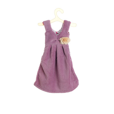 

1Pcs Beautiful Dress Shaped Pattern Super Absorbent Coral Velvet Household Hand Towel Bath Kitchen Towel Necessaries