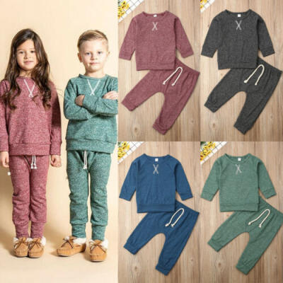 

Newborn Infant Baby Boy Girl Clothes Cotton T-shirt TopPants Kids Outfits Sets