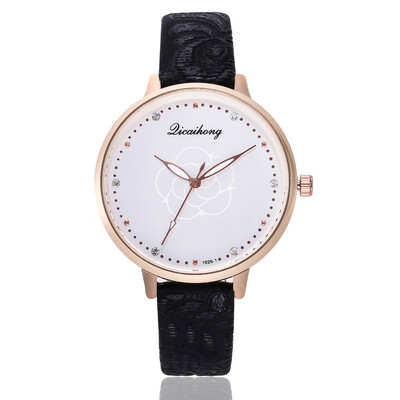 

Korean version of 3D printing belt ladies watch diamond graduation quartz watch