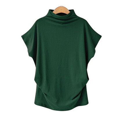 

Ladies Batwing Sleeve Baggy Oversized Loose Fit Turn up Women O Neck T-Shirt Top