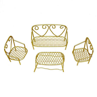 

Sofa Seat Bench Chair Model Indoor Micro Landscape DIY Metal Crafts Decor