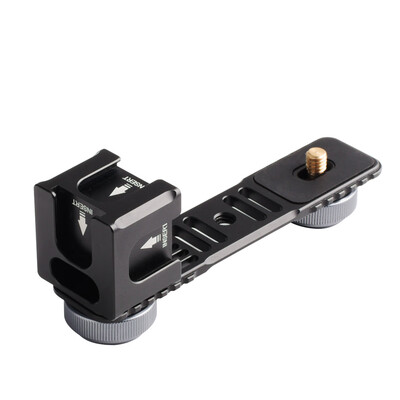 

Universal Aluminium Alloy Gimbal Extention Bar Bracket Adapter with 4 Cold Shoe Mount 14 Inch Screw Adapter for LED Video Light