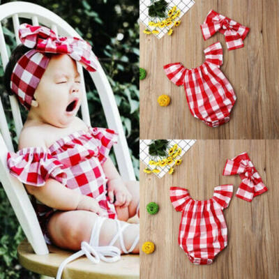 

Newborn Baby Girls Ruffle One-Pieces Romper Bodysuit Jumpsuit Outfits Sunsuit