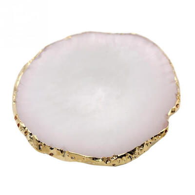 

Natural Resin Agate Nail Art Tools Color Paint Palette Holder Drawing Plate