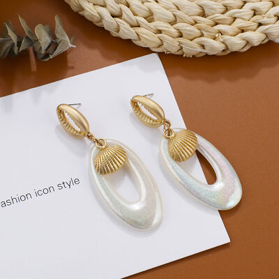 

Flashbuy Metal Pearl Drop Earrings For Women Geometric Acrylic Multi Style Earrings Girls Fashion Jewelry Wedding Accessories