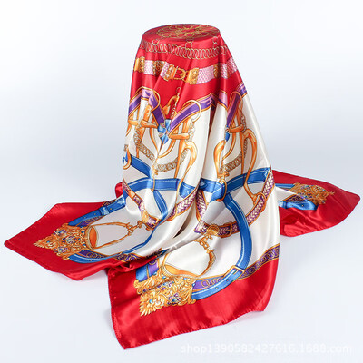 

Korean version of the silk scarf large square scarf satin scarf chain large square factory outlet