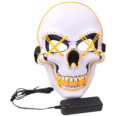

Halloween Party Mask LED Scary Flash Mask EL Line Light Mask Cosplay Mask Party Clothing Mask Supplies Multi-color Optional