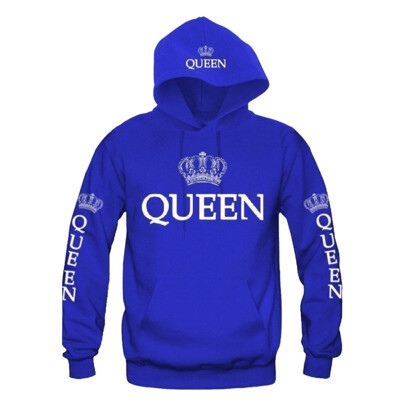 

Women Pullovers King Queen Printed Hoodies Men Sweatshirt Lovers Couples Hooded Hoodies Sweatshirt