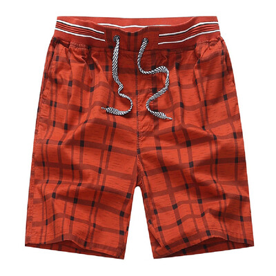 

Tailored Mens New Summer Casual Lattice Printing Cotton Loose Sport Beach Shorts Pants