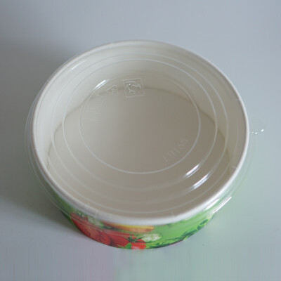 

HOUHILL double coated paper bowl 600 sets Color bowl Packing bowl Salad bowl 10074