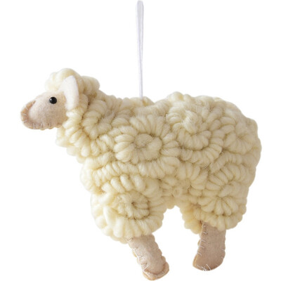 

Nordic Christmas Ornament Handmade Wool Felt Little Sheep Christmas Tree Hanging Decoration For Home Festive Party Supplies