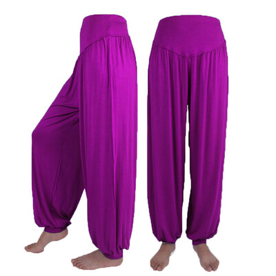 

Womens Elastic Loose Casual Modal Cotton Soft Yoga Sports Dance Harem Pants