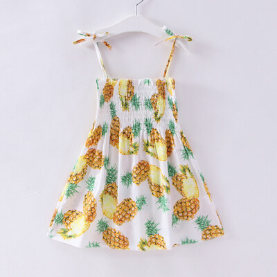 

Toddler Kids Baby Girls Sling Dress Sleeveless Printing Princess Party Dresses