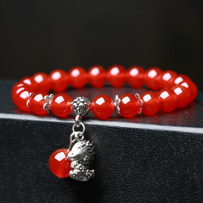 

Zodiac bracelet red female models wild fashion bracelets