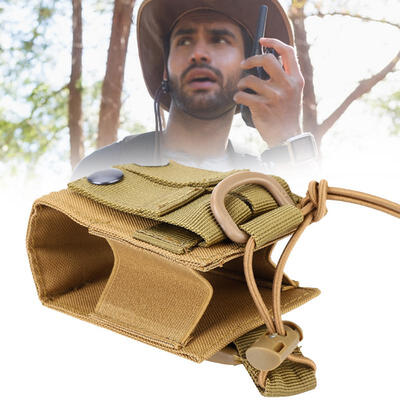 

Greensen Portable Tactical Military Walkie Talkie Bag Pouch Radio Holder Case for Outdoor Sports