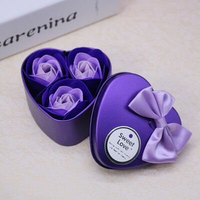 

Toponeto Heart Scented Bath Body Petal Rose Flower Soap Wedding Decoration Gift 3pc