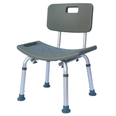 

Bath Chair with Backrest Adjustable Aluminium Alloy Elderly Bath&Shower Chair Heavy-Duty Shower Bench Bath Bench Gray