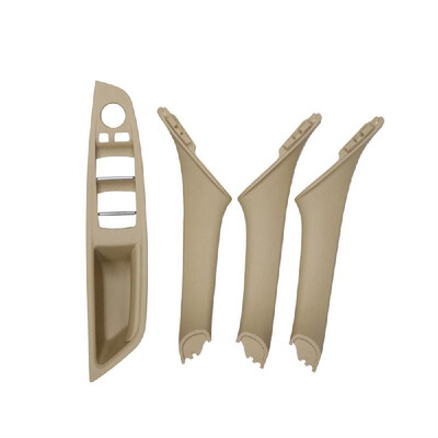 

4Pcs Left Hand Drive For BMW 5 series F10 F11 F18 Beige Black Car Interior Inner Door Handle Panel Pull Trim Cover
