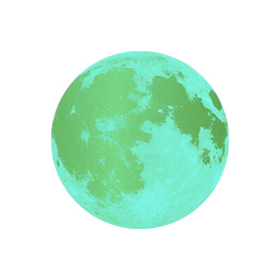 

〖Follure〗30cm 3D Large  oon Fluorescent Wall Sticker Removable Glow In The Dark Sticker