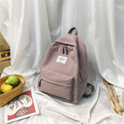 

Ins super-hot schoolbag female Korean version of high school students canvas campus simple Japanese backpack shoulder bag