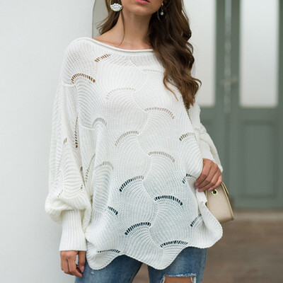 

Autumn And Winter New Style Loose Solid Color Pullover Commuter Jumpers Women Sweater Female
