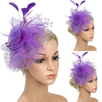 

Women Cocktail Wedding Hats Hairpin Fascinator Lady Party Headpieces Wrap Gift