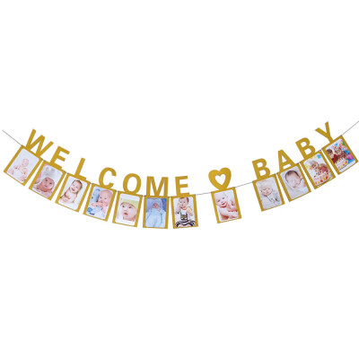 

Toponeto Welcome Baby Photo Banner Photo Wall Wedding Party Home Shop Decorations