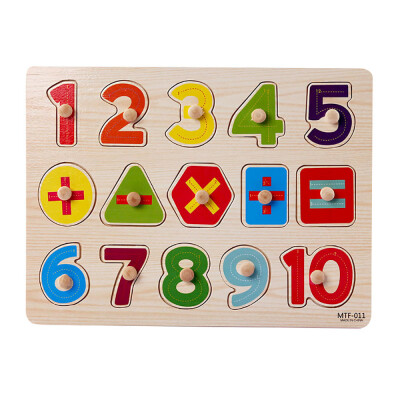 

Gotoamei Wooden Number Lette Puzzle Jigsaw Early Learning Baby Kids Educational Toys A