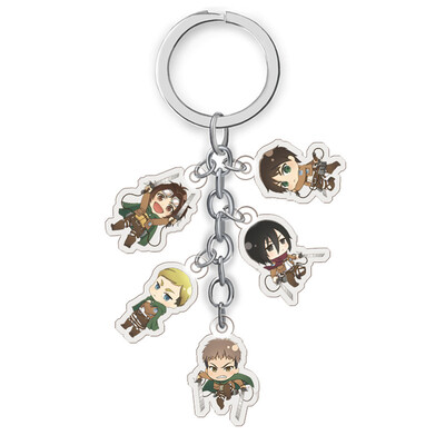

Anime Attack On Key Chain Acrylic Pendant Anime Accessories Cartoon Cosplay Anime Fans Gifts