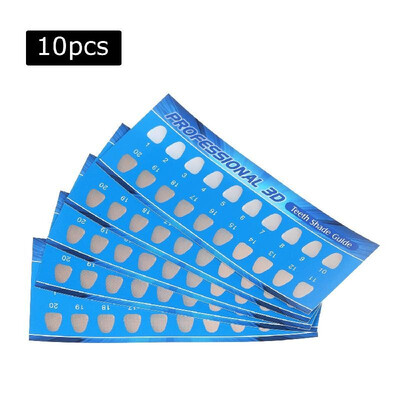 

Teeth Shade Guide Paper 20 Colors Teeth Whitening Chart for Healthy & Beautiful Teeth Oral Care Dental Supplies