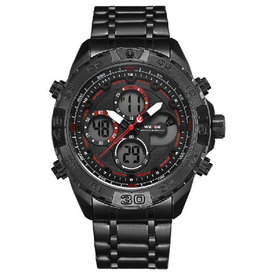 

WEIDE WH6909 Quartz Digital Electronic Watch Dual Time Alarm Calendar Stopwatch 3ATM Waterproof Timer Business Men Fashion Casual