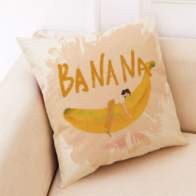 

〖Follure〗Home Decor Cushion Cover Fruit Girl Pillowcase Sofa Throw Pillow Covers