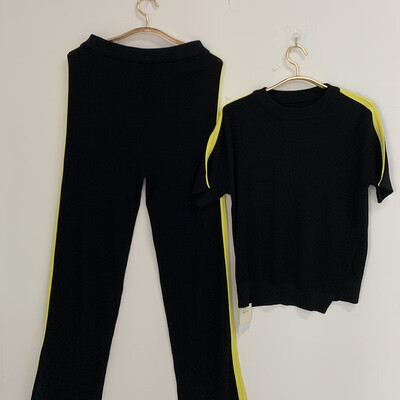 

Girls summer simple slim casual suit8002