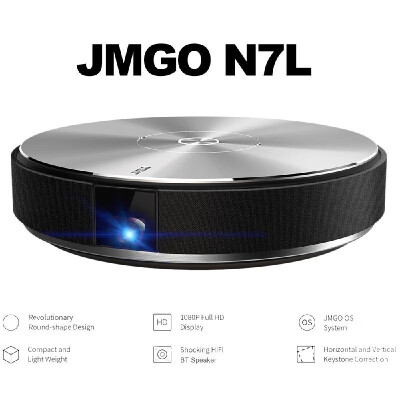 

JMGO N7L DLP Android Projector HiFi Stereo Bluetooth Speaker 700 ANSI Lumens 1080P Full HD 300" Home Theater 24G5G WiFi RJ45 3D