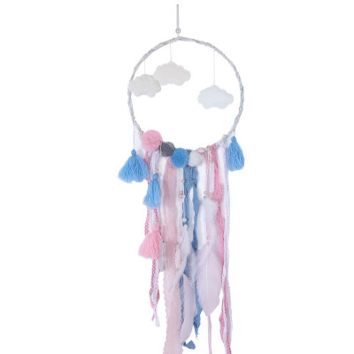 

New USB Light Bz1061 Handmade Ins Girl Heart Cloud Dream Catcher With Light Pendant