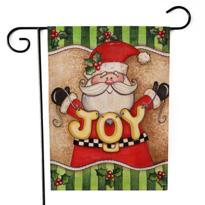 

Tailored Christmas Garden Flag Santa Claus Double Sided Banner Outdoor Lawn Decor Flag