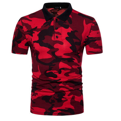 

Mens Camo Shirt Short Sleeve Top Casual Sports Slim Fit T-shirt Muscle Tee