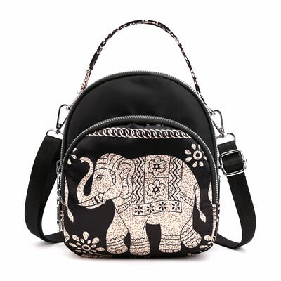

Multilayer Messenger Bag Womens Small Fresh Ethnic Nylon Hand Bag Lightweight Waterproof Single Shoulder Bag Mini