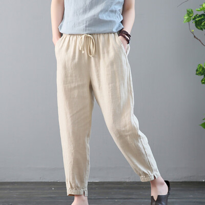 

Tailored Women Casual Solid Trousers Pants Trousers Ladies Loose Pants