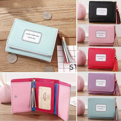 

1PC New Wallet Women Coin Bag Leather Ladies Simple Bifold Small Handbag Purse