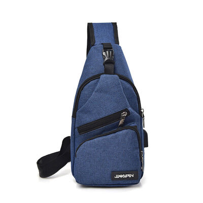 

2018 New Style Fashion Men Canvas Messenger Shoulder Zipper Bag Cross Body Cycle Sling Pack USB Port