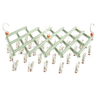 

〖Follure〗Retractable Roller Laundry Hanger Drying Rack Foldable 29 Clips Hanging Dryer